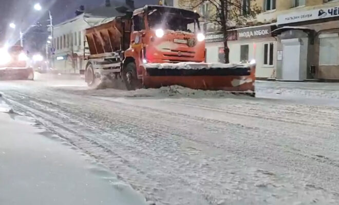 В Калуге объём снега, вывозимого за сутки, увеличили до 5,6 тысяч кубометров
